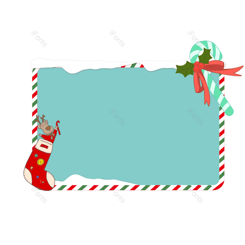 边框图片,袜子元素,促销PNG,下雪免抠素材